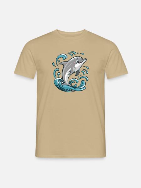 DELFIN - Männer T-Shirt - Sandbeige