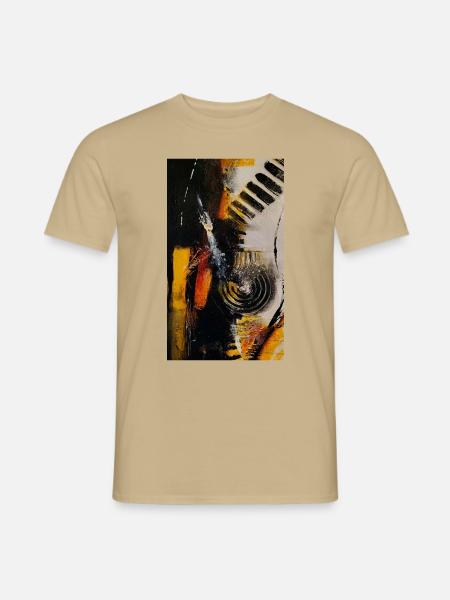 Abstraktion Weight One - Männer T-Shirt - Sandbeige