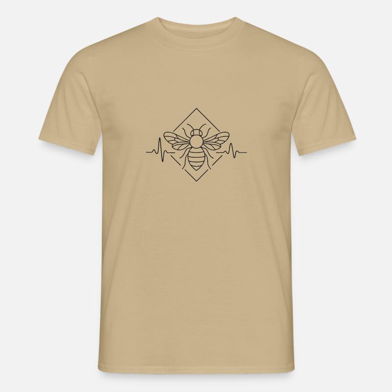 Buzzing Pulse - Puls der Biene - Männer T-Shirt - Sandbeige