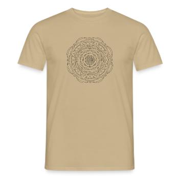 Big Bang - Mandala made with Love - Men's T-Shirt - sand beige - Front - AI Model Male 178 light (178cm)
