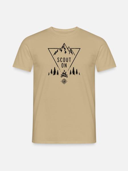 Scout On - Männer T-Shirt - Sandbeige