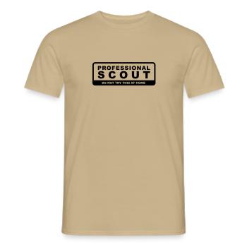 Professional Scout - Do not try this at home - T-shirt homme - beige sable - Devant - AI Model Male 178 light (178cm)
