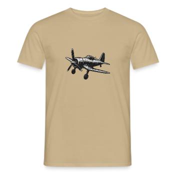 Fan Gun - Men's T-Shirt - sand beige - Front - AI Model Male 178 light (178cm)