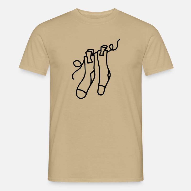 Socks Cool Sock Sock Pair - Men’s T-shirt - sand beige
