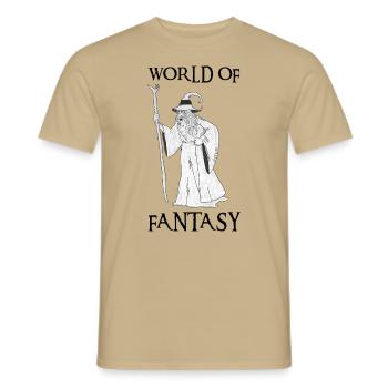 World of Fantasy Sorcier - T-shirt homme - beige sable - Devant - AI Model Male 178 light (178cm)