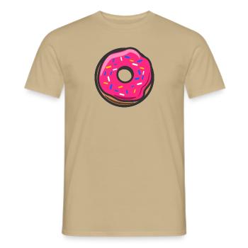 Ciambella Donut - Männer T-Shirt - Sandbeige - Vorne - AI Model Male 178 light (178cm)