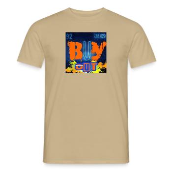 BUY OUT CHEMISTRY - T-shirt homme - beige sable - Devant - AI Model Male 178 light (178cm)