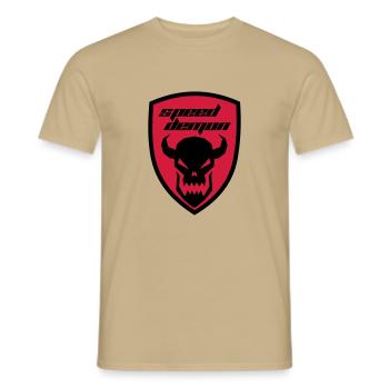Speed Demon - Männer T-Shirt - Sandbeige - Vorne - AI Model Male 178 light (178cm)