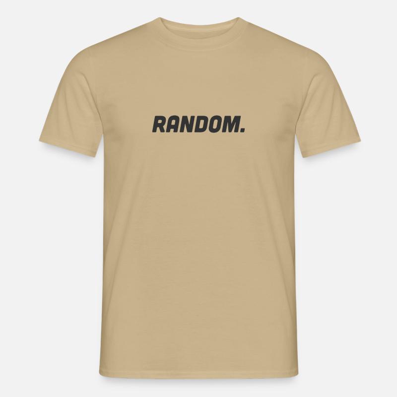 Random - Schriftzug - Männer T-Shirt - Sandbeige