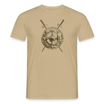 Heroic fantasy - T-shirt homme - beige sable - Devant - AI Model Male 178 light (178cm)