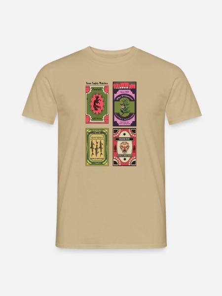 Streicholzschachteln_Collection Print - Männer T-Shirt - Sandbeige