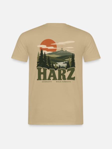 Harz Germany Wild Forests - Männer T-Shirt - Sandbeige