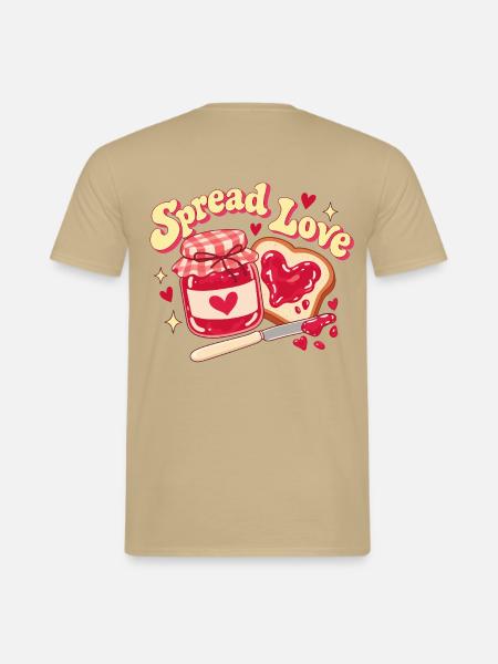 Spread Love Jam & Toast - Männer T-Shirt - Sandbeige