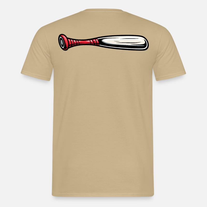 Baseballschläger pitcher - Männer T-Shirt - Sandbeige