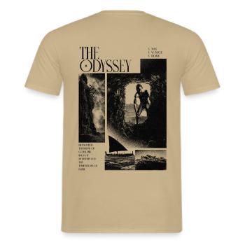 Odysseus' Journey - Men's T-Shirt - sand beige - Back - AI Model Male 178 light (178cm)