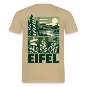 Eifel Germany Outdoor Nature - Männer T-Shirt - Sandbeige - Hinten - AI Model Male 178 light (178cm)