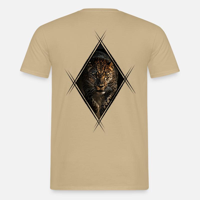 Leopard - Männer T-Shirt - Sandbeige