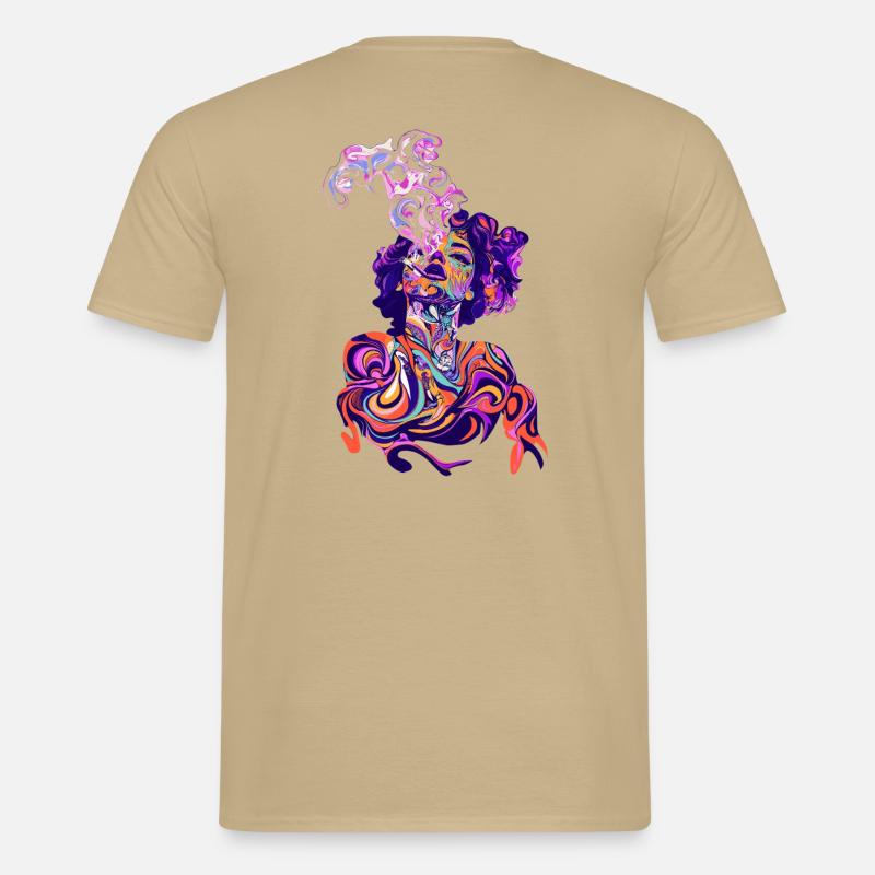 psychedelisch magic art - Männer T-Shirt - Sandbeige