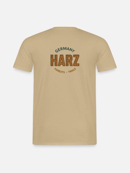 Harz Wald Trails Deutschland - Männer T-Shirt - Sandbeige