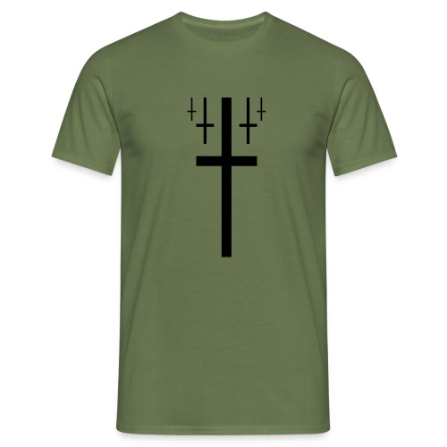 cross christus god jesus black - Men's T-Shirt