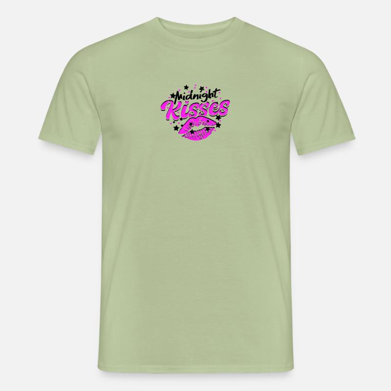 Mitternachtsküsse - Silvester - Männer T-Shirt - Sage