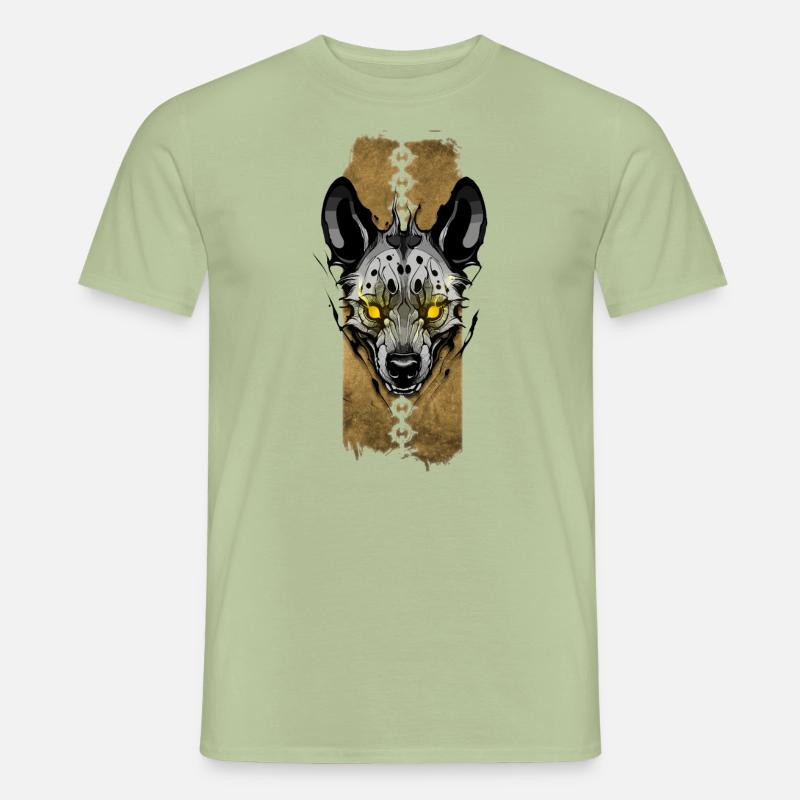 Wachsame Hyäne - Männer T-Shirt - Sage