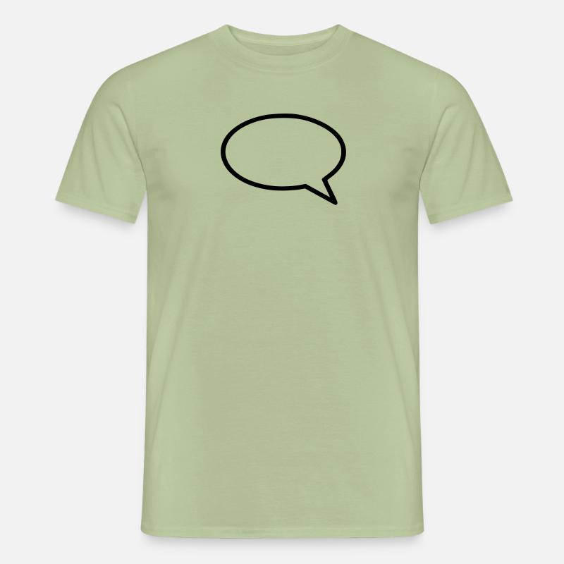 BULLE TEXT ajoute tes mots - T-shirt homme - vert sauge