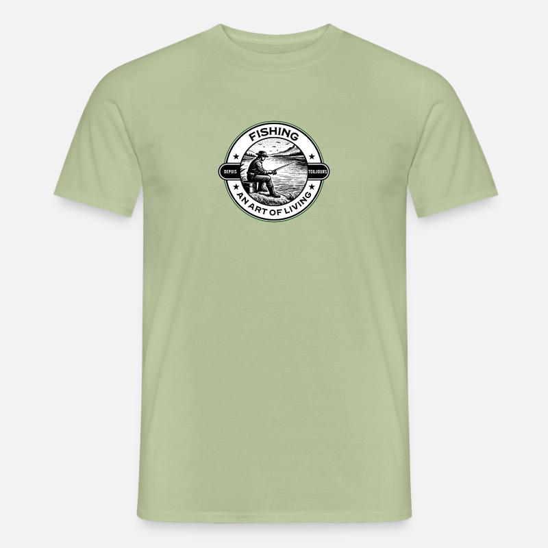 Fischen, eine Lebensweise - Männer T-Shirt - Sage