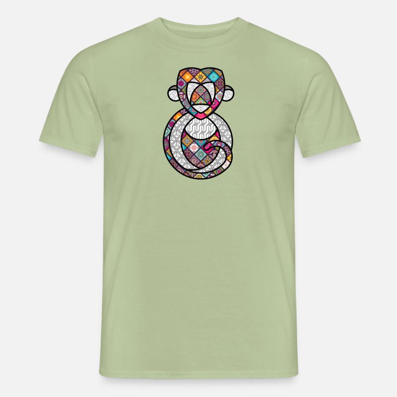 SINGE PSYCHEDELIQUE / THE PSYCHEDELIC MONKEY - Men’s T-shirt - sage