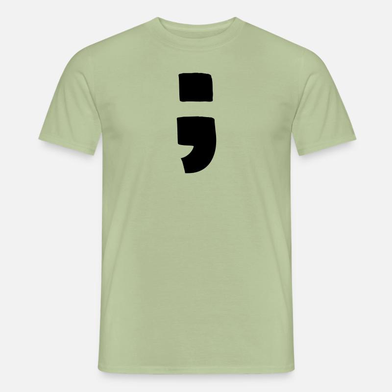Semikolon - Männer T-Shirt - Sage