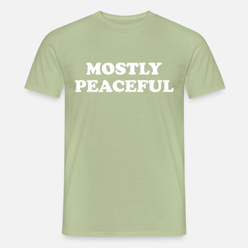 Mostly Peaceful - Männer T-Shirt - Sage