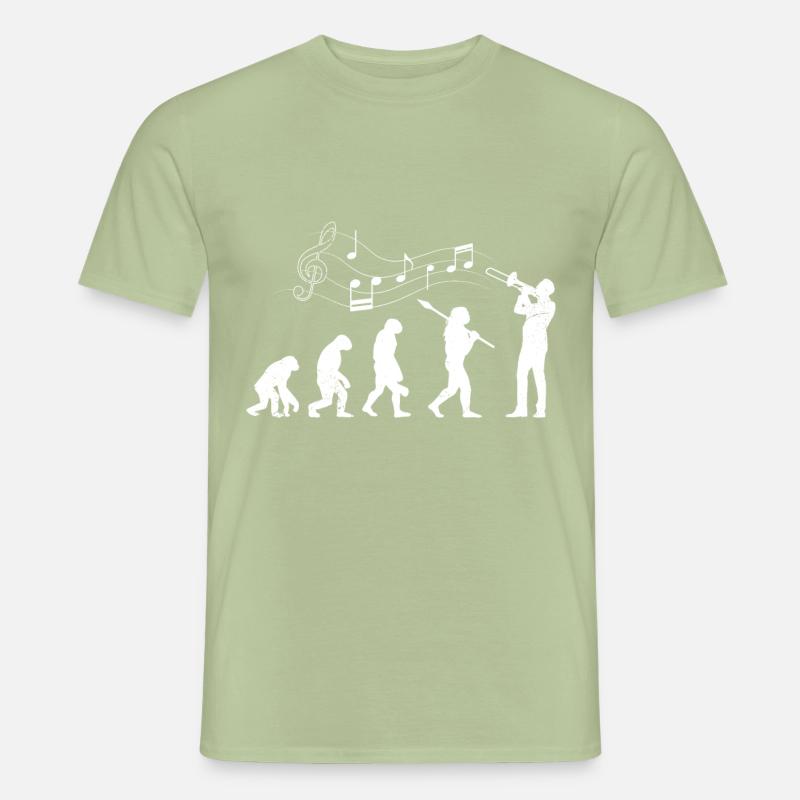 Evolution Trombone Je joue du Trombone - T-shirt homme - vert sauge