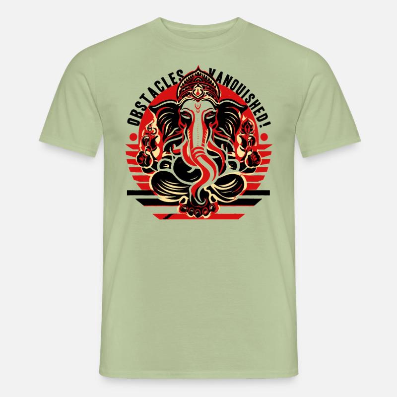 GANESH - Obstacles Vanquished! - Männer T-Shirt - Sage