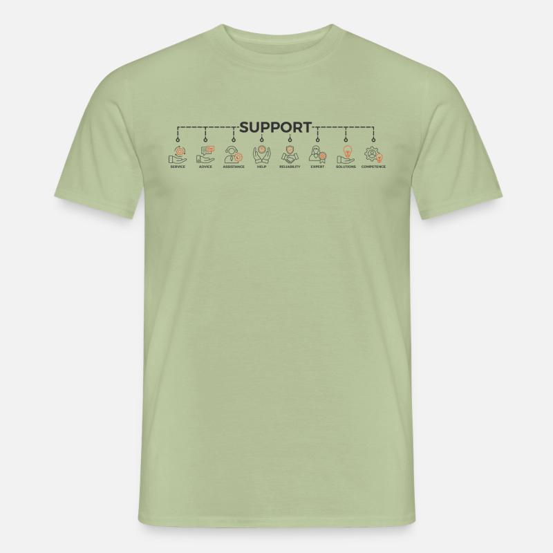 Support Team - Männer T-Shirt - Sage