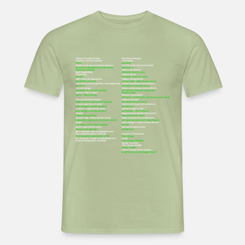 Git Befehle Commands Informatiker Student Informat - Männer T-Shirt - Sage
