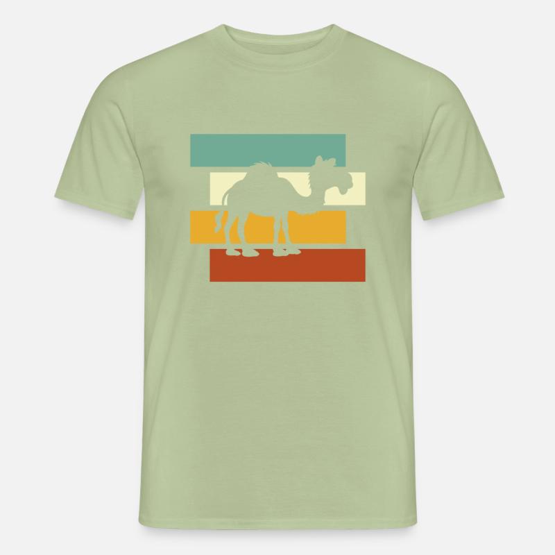 Kamel Retro - Männer T-Shirt - Sage