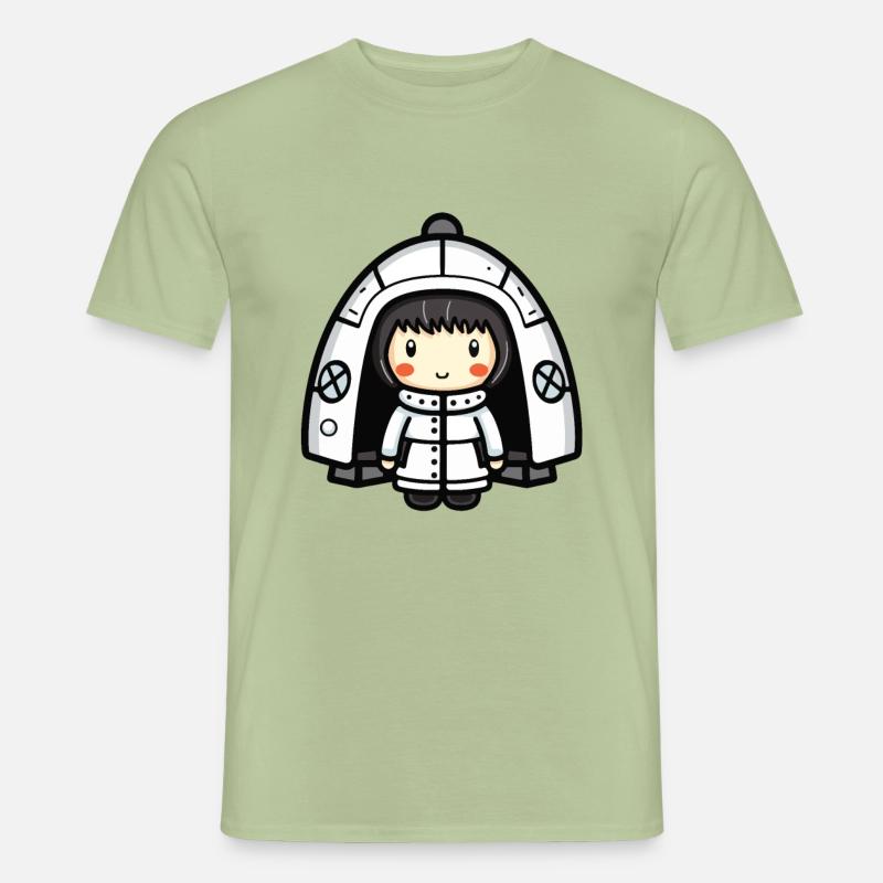 Iglu Eskimo Winter Comic - Männer T-Shirt - Sage