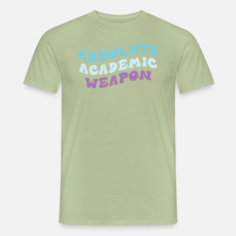Studenten Absolute Academic Weapon - Männer T-Shirt - Sage