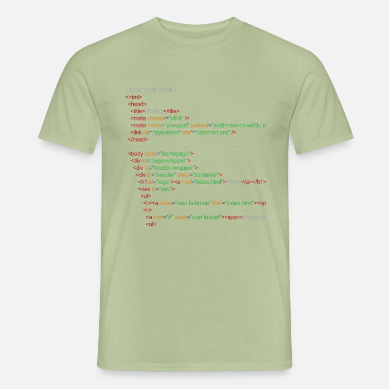 HTML5 - Männer T-Shirt - Sage