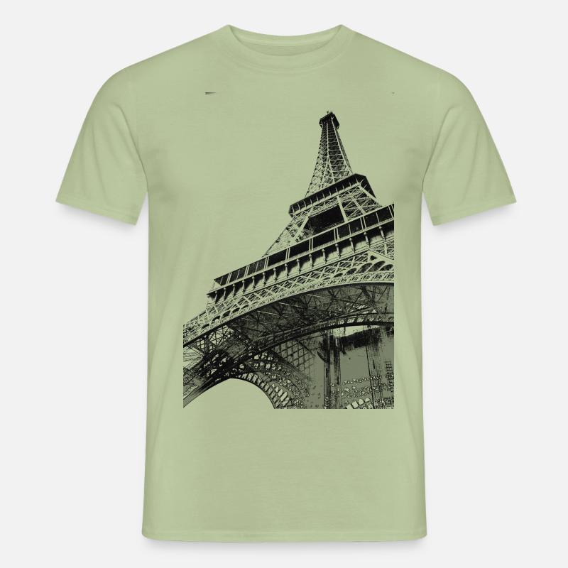 tour Eiffel - T-shirt homme - vert sauge