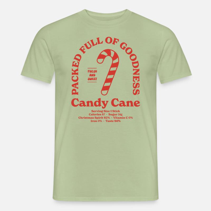 Candy cane Nutritional - Men’s T-shirt - sage
