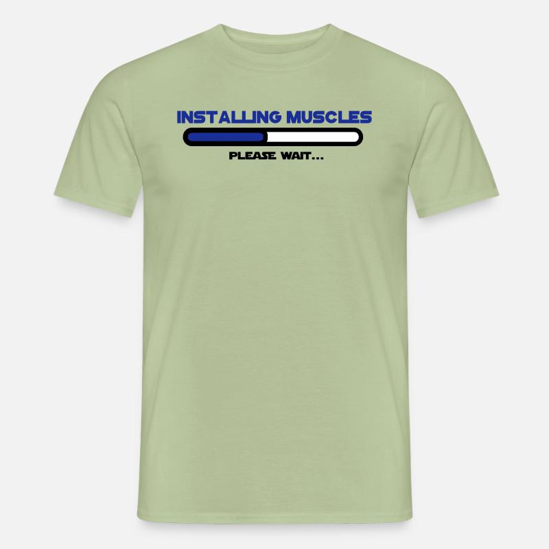 installing muscles 2 - T-shirt homme - vert sauge