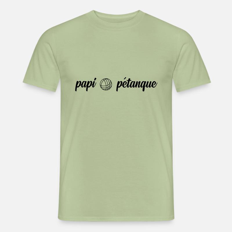 papi pétanque - T-shirt homme - vert sauge
