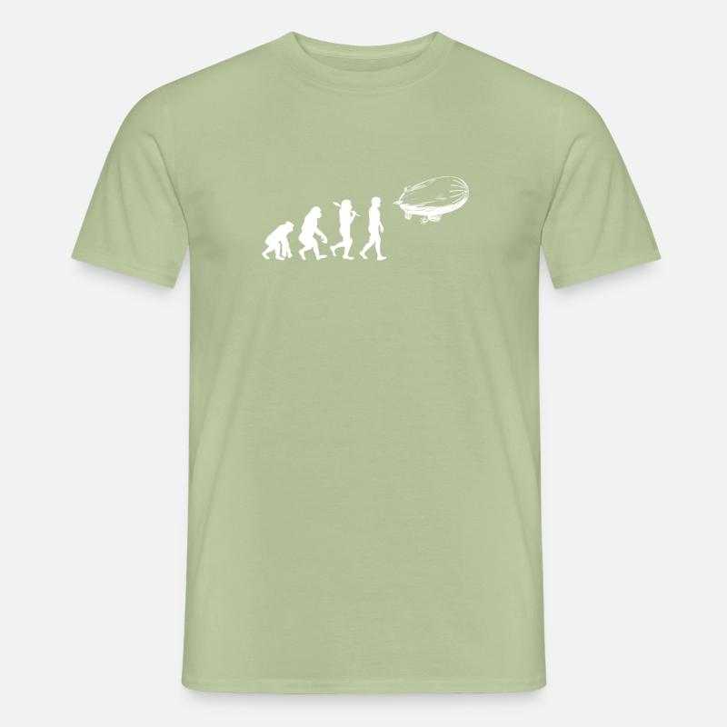 Luftschiff Evolution - Männer T-Shirt - Sage