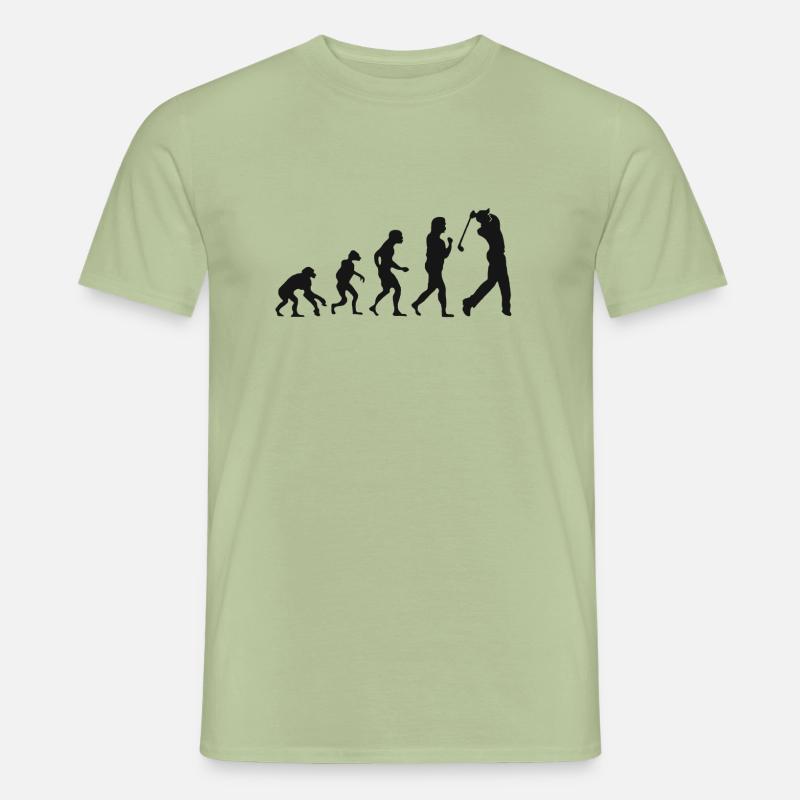 Golfeur évolution golfeur golf évolution - T-shirt homme - vert sauge