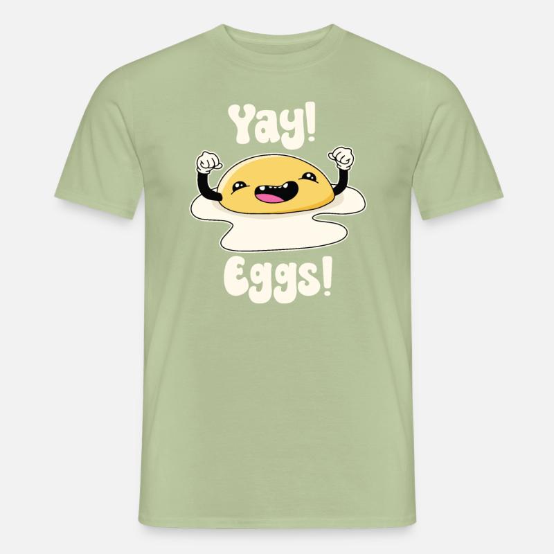Juhu-Eier - Männer T-Shirt - Sage