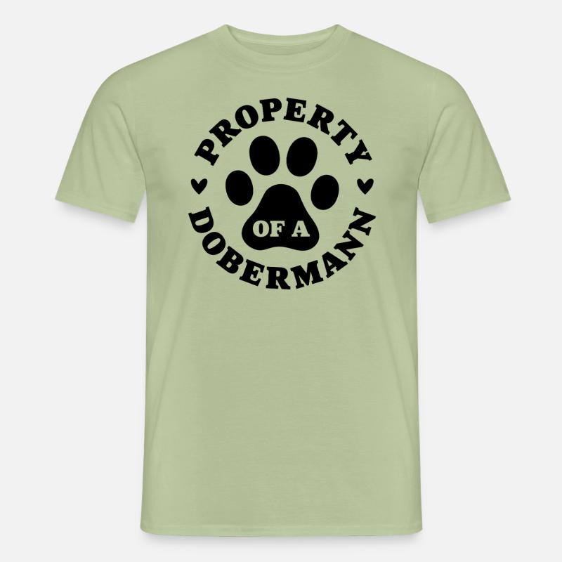 Eigentum eines Dobermanns - Männer T-Shirt - Sage