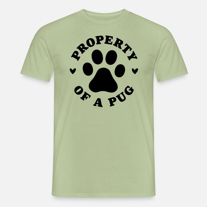 Eigentum eines Mops - Männer T-Shirt - Sage