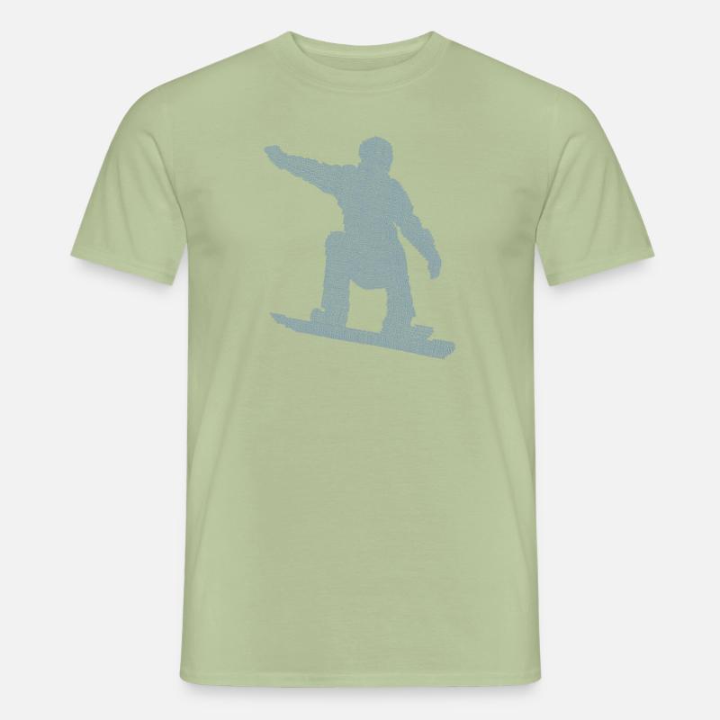 Snowboarder Geschenkideen Snowboard - Männer T-Shirt - Sage