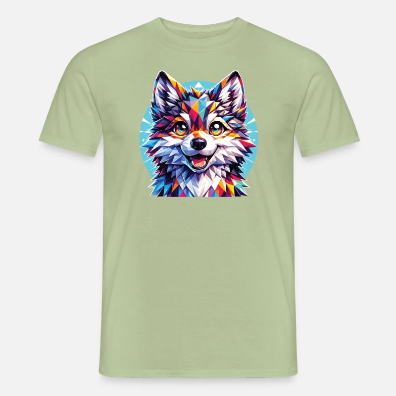 Polygon Wolf Junge - Männer T-Shirt - Sage